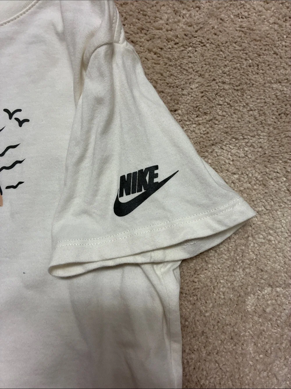 Nike White Kids Sunset Palm Graphic Tee